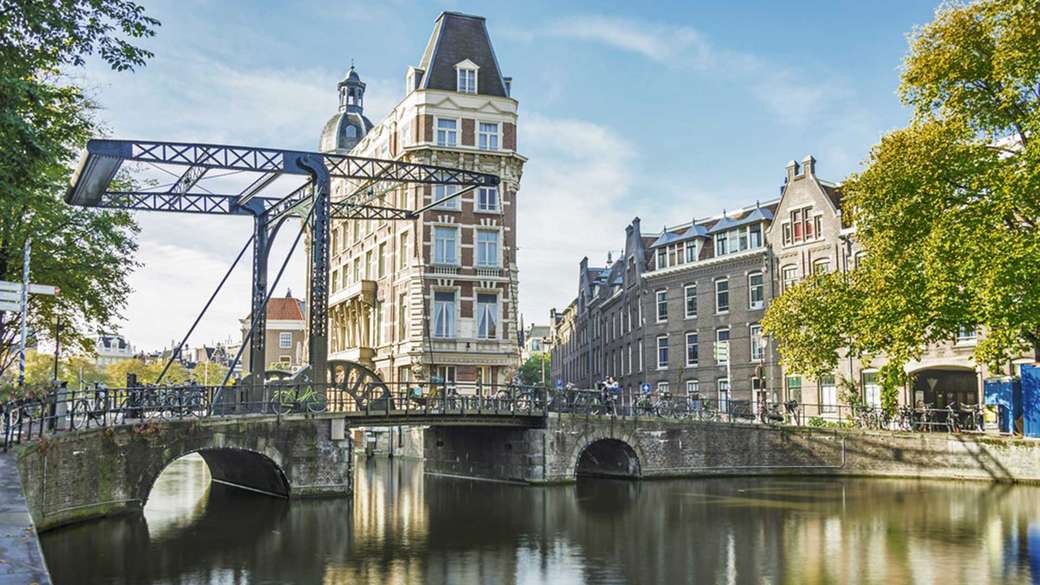 Amszterdam város panoráma Hollandia online puzzle