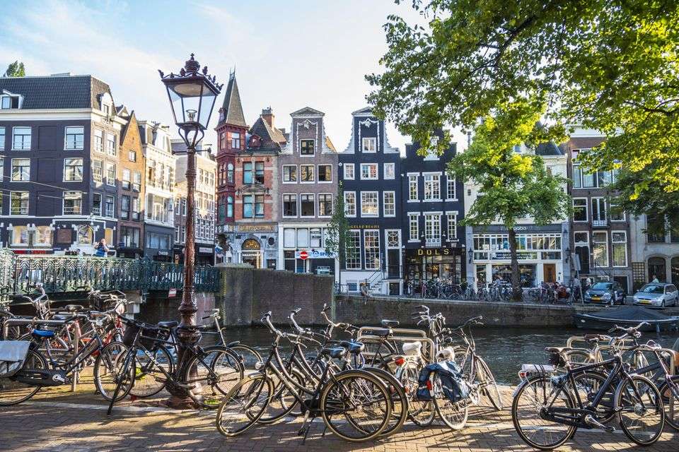 Panorama da cidade de Amsterdã Holanda quebra-cabeças online