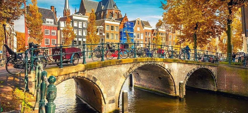 Amszterdam híd Hollandia online puzzle