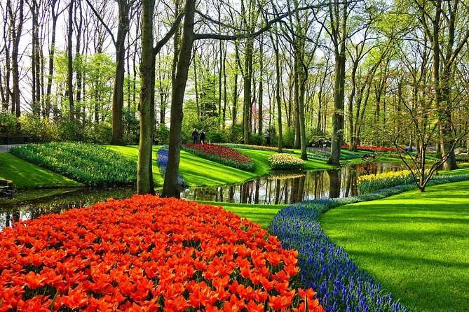 Paysage de jardin d'Amsterdam Keukenhof puzzle en ligne