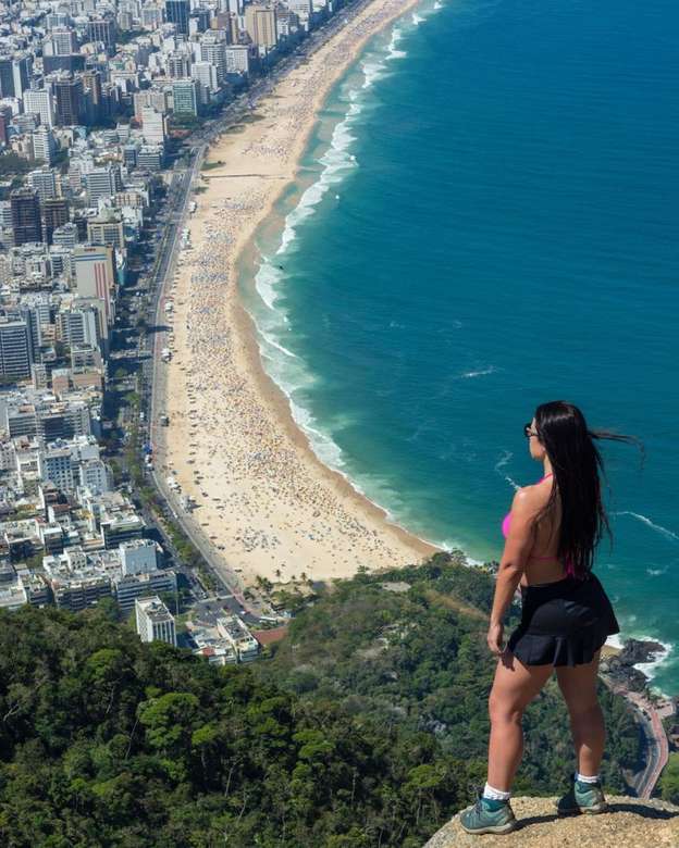 Morro Dois Irmãos - Rio de Janeiro - Brasilien pussel på nätet