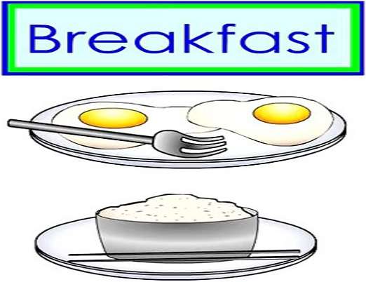 b är till frukost ägg ris Pussel online