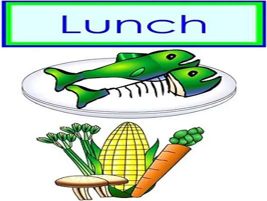 yo es para el almuerzo pescado verduras rompecabezas en línea