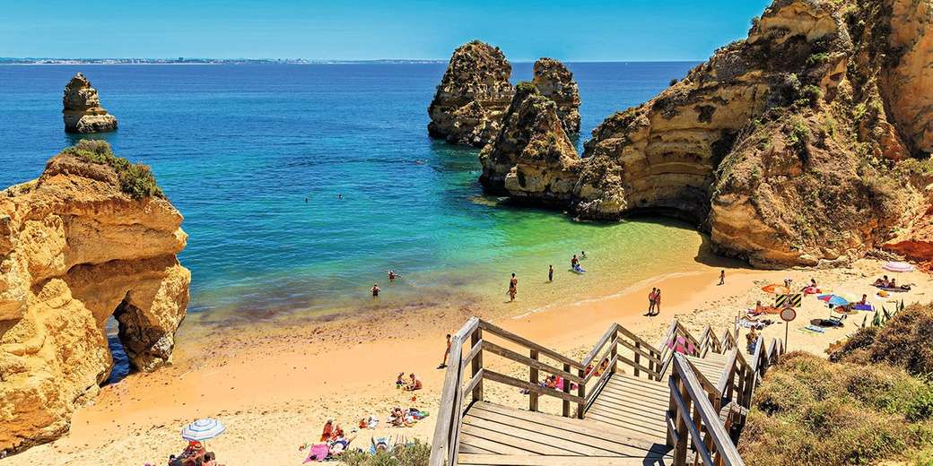 Portugal - afdaling naar het strand legpuzzel online