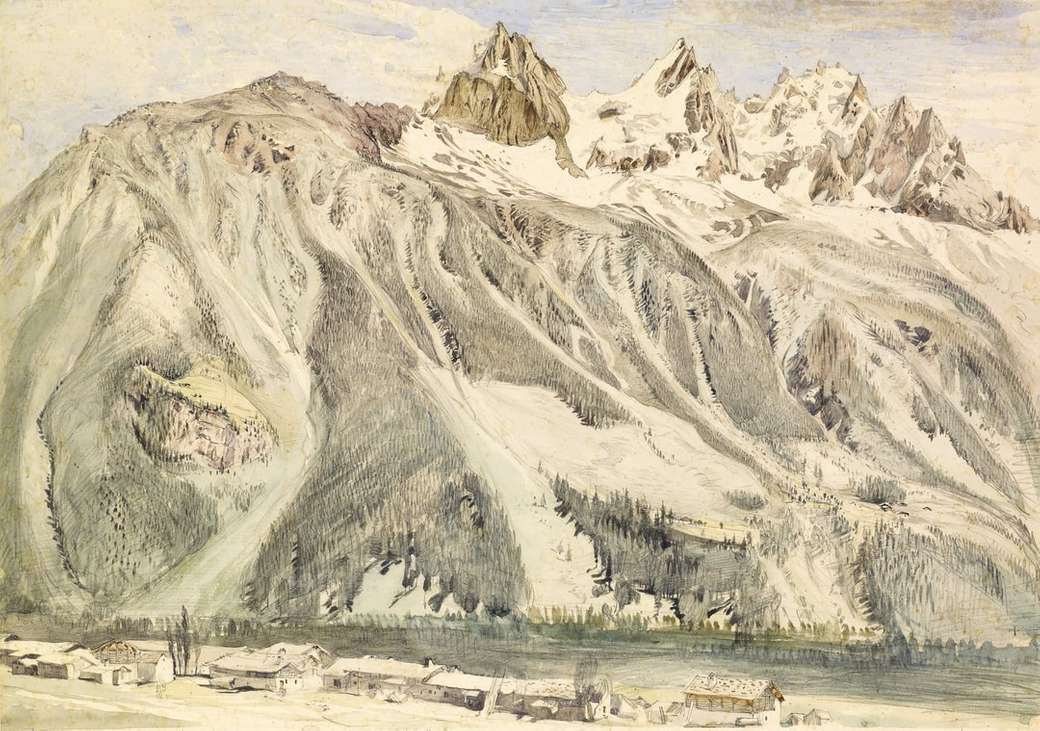 Aiguilles of Chamonix, 1849 by 
John Ruskin jigsaw puzzle online