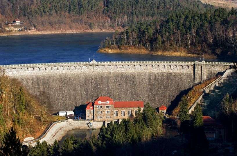 De dam in Pilchowice. online puzzel