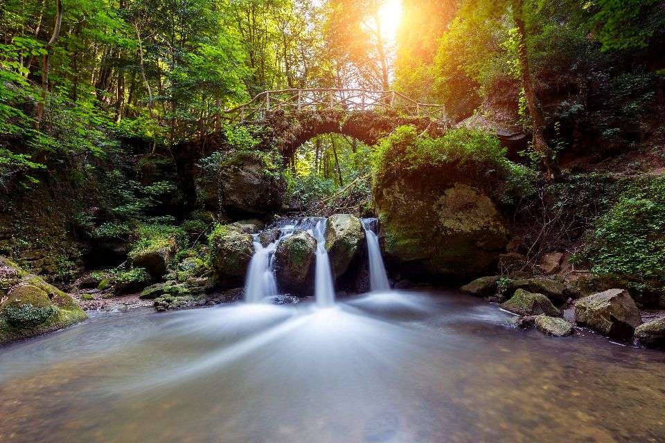 Mullerthal waterval Luxemburg online puzzel