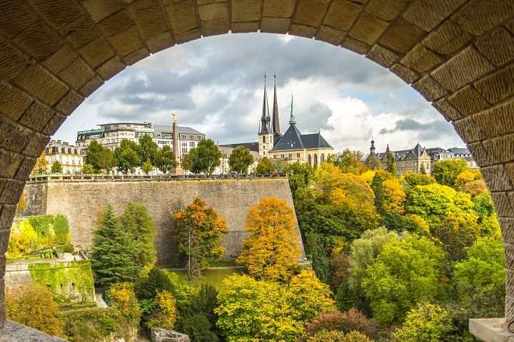 Stadtpanorama von Luxemburg Online-Puzzle
