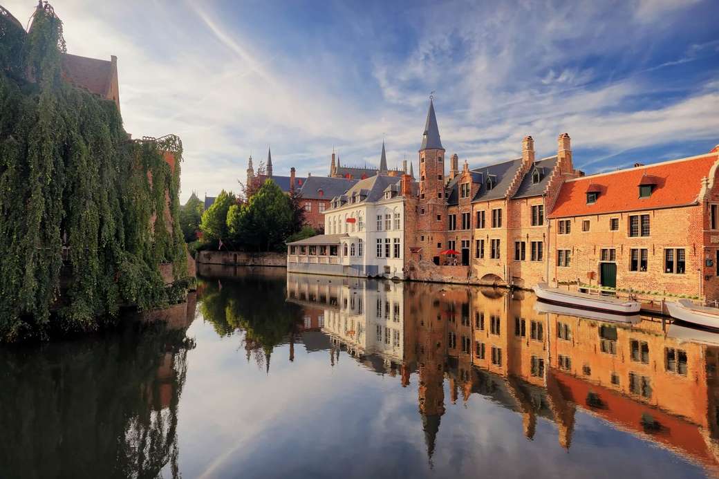 Bruges city with many canals in Belgium jigsaw puzzle online