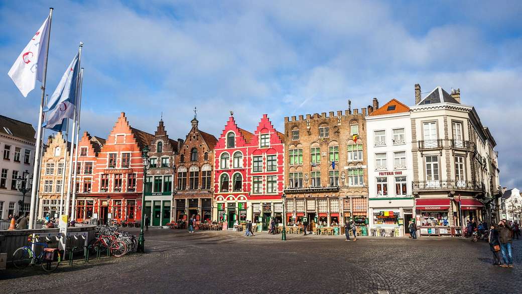 Centro da cidade de Bruges na Bélgica puzzle online
