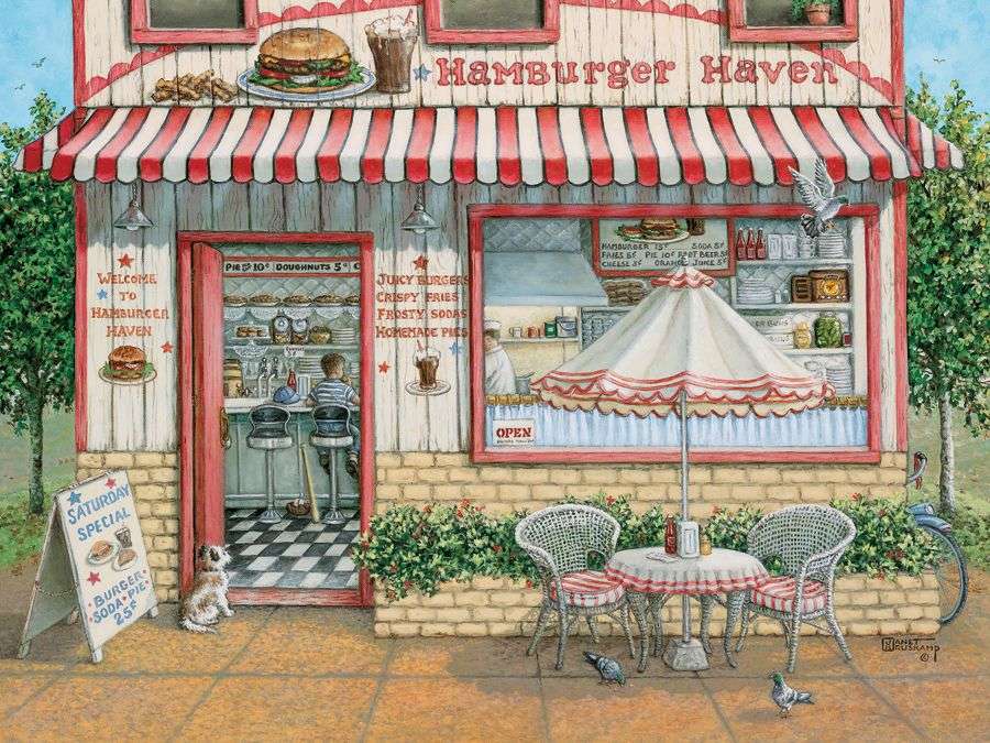 Magazin de hamburgeri puzzle online