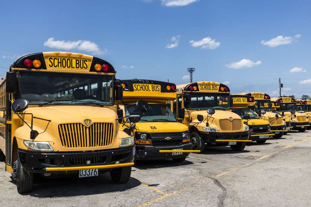 školní autobusy online puzzle