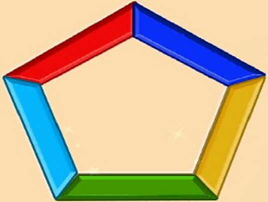 p je pro pětiúhelník online puzzle