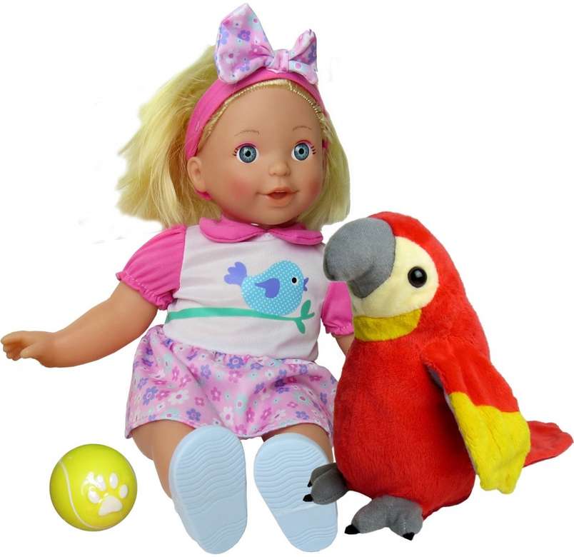кукла с попугаем онлайн-пазл