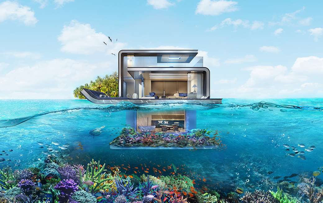 плавучий будинок в Дубаї пазл онлайн