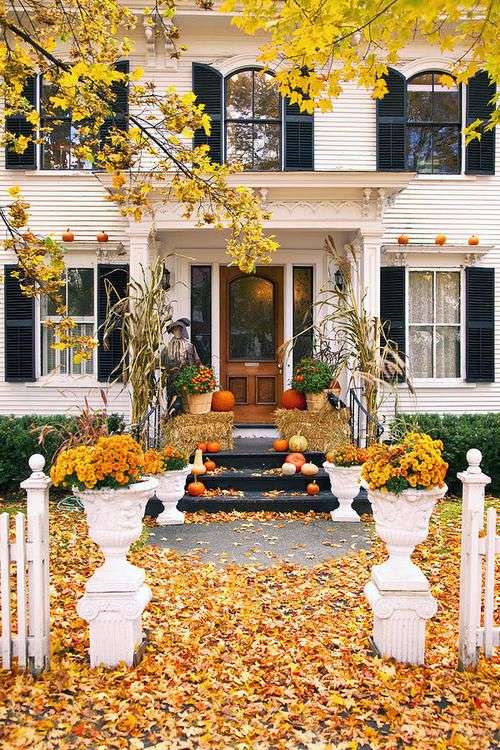 Area d'ingresso decorata in autunno puzzle online