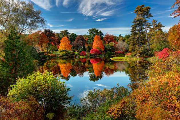 Podzimní krajina v Maine USA online puzzle