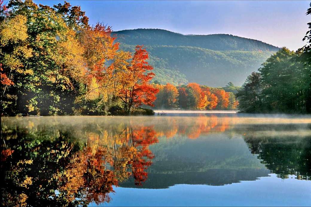 ニューイングランドUSAの秋の風景 ジグソーパズルオンライン