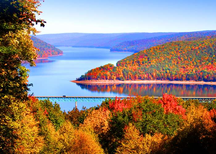 Herbstlandschaft in Pennsylvania USA Online-Puzzle