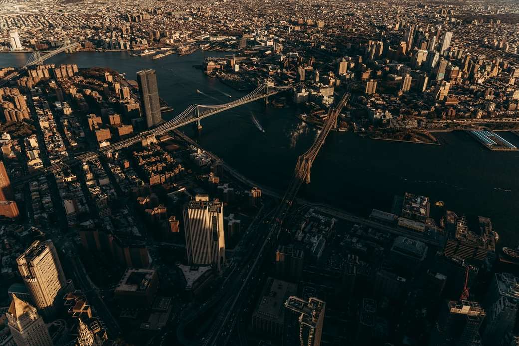 Aereo-foto van Brooklyn Bridge legpuzzel online