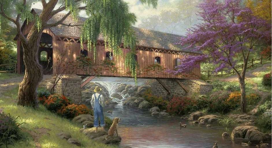 Bridge over the river. jigsaw puzzle online