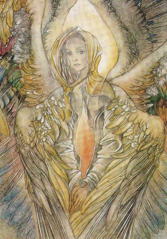 Άγγελος ζωγραφική από τον Sulamith Wülfing online παζλ