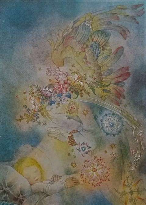 Άγγελος ζωγραφική από τον Sulamith Wülfing παζλ online