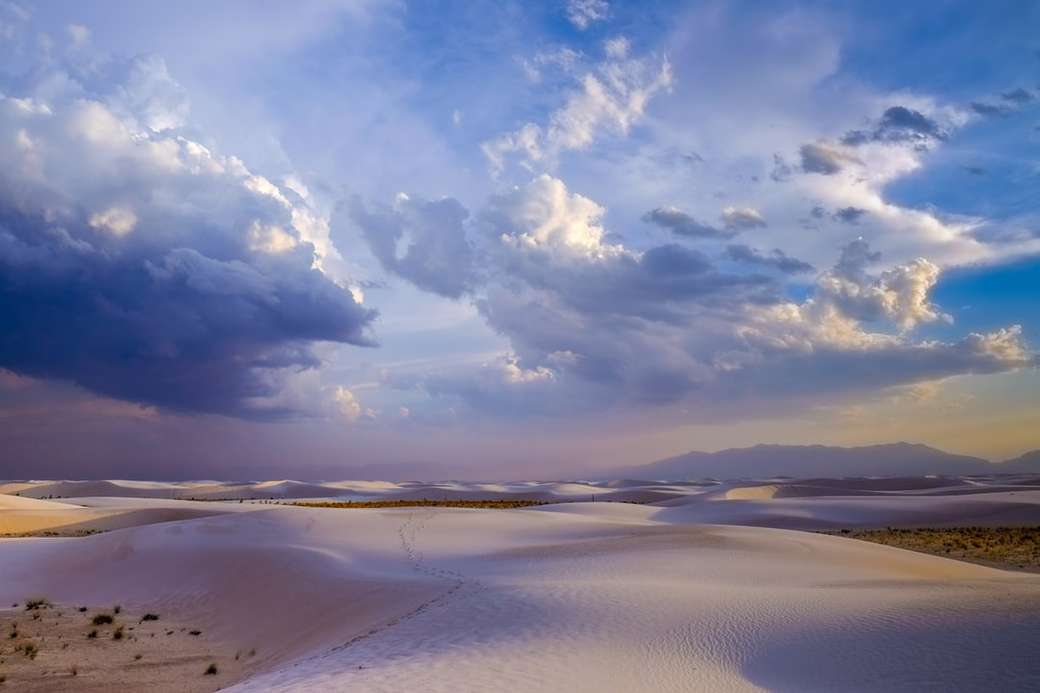 woestijn onder blauwe hemel legpuzzel online