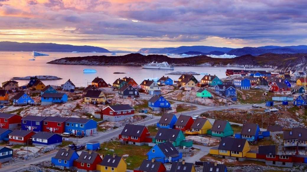 Stadt in der Arktis Online-Puzzle