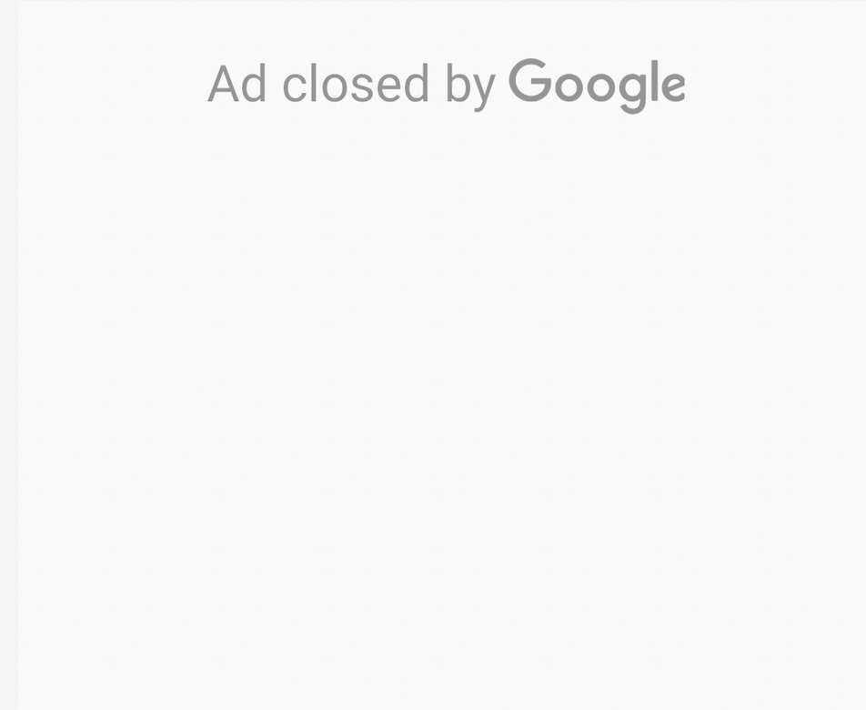 Реклама, затворена от Google онлайн пъзел