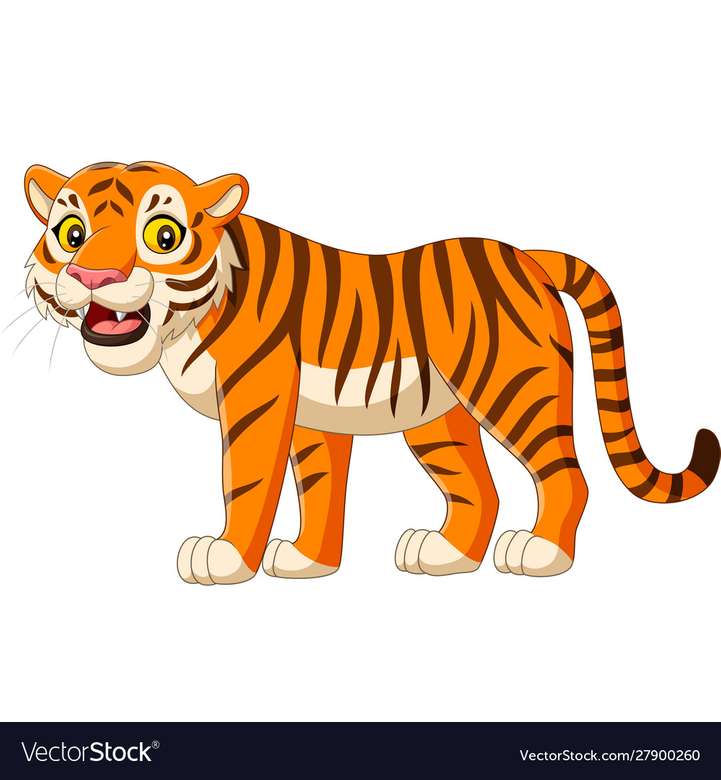 Djur tiger vilda djur pussel på nätet