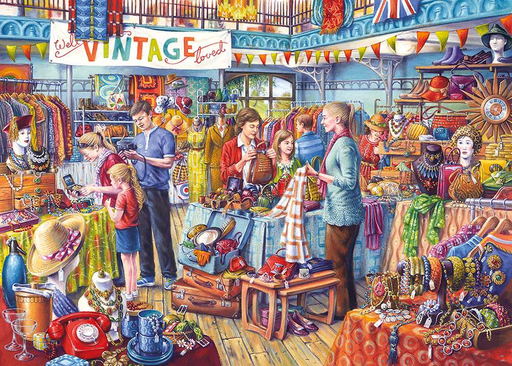 vintage shopping jigsaw puzzle online
