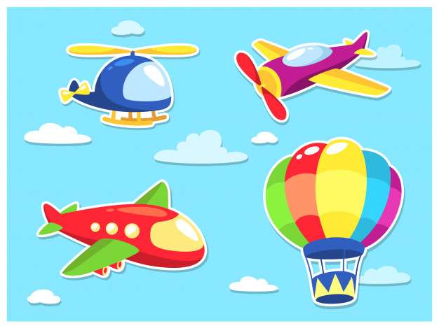 Mezzi di trasporto aereo. puzzle online
