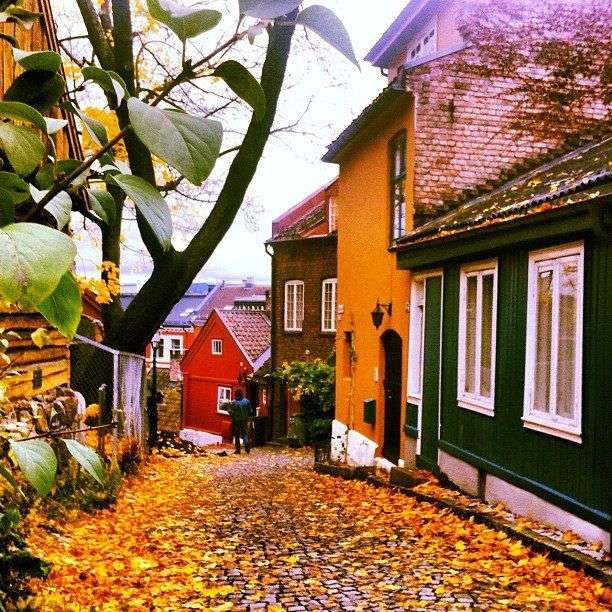Gasse in Oslo Online-Puzzle