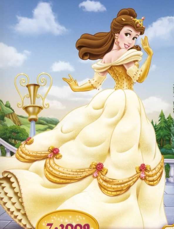 Princezna-Belle-disney-princezna- online puzzle