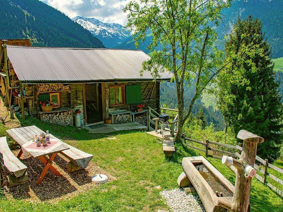 Cabana alpina na Áustria quebra-cabeças online