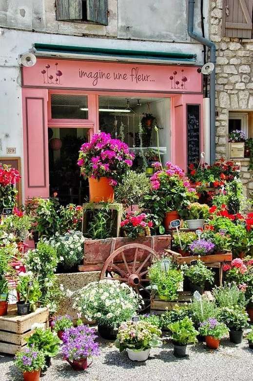 Blomsterbutik i Frankrike Pussel online