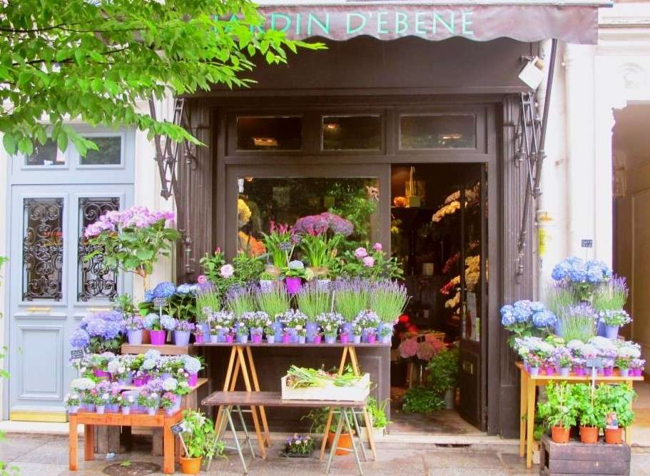 Flower shop in France jigsaw puzzle online