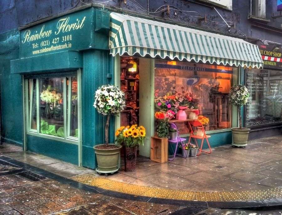 Blomsterbutik i Cork Irland pussel på nätet