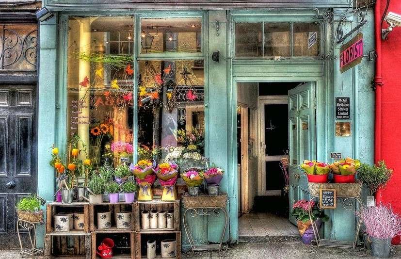 Boutique de fleurs en Irlande puzzle en ligne