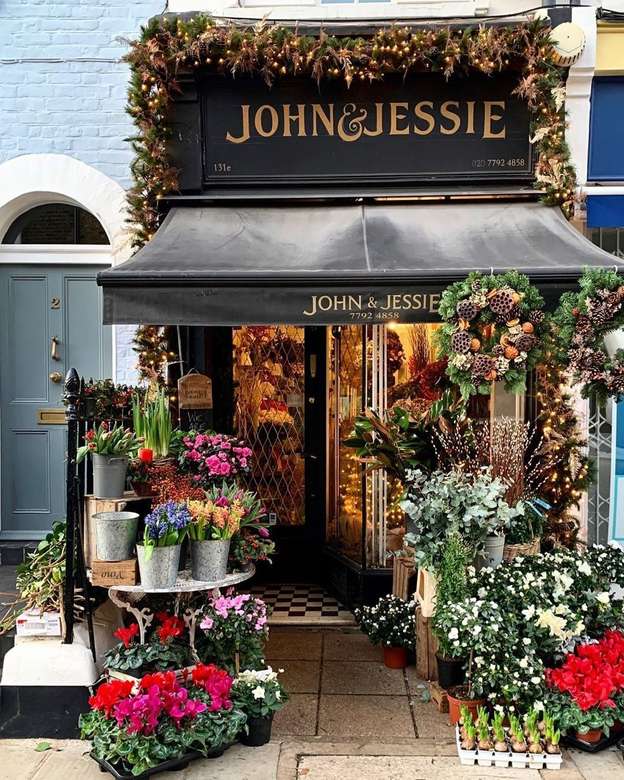 Цветочный магазин в Лондоне онлайн-пазл