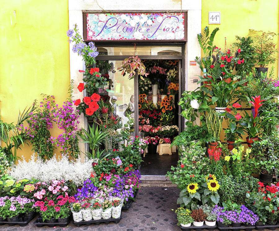 Magasin de fleurs à Rome puzzle en ligne