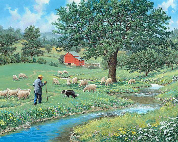 пасущиеся овцы пазл онлайн