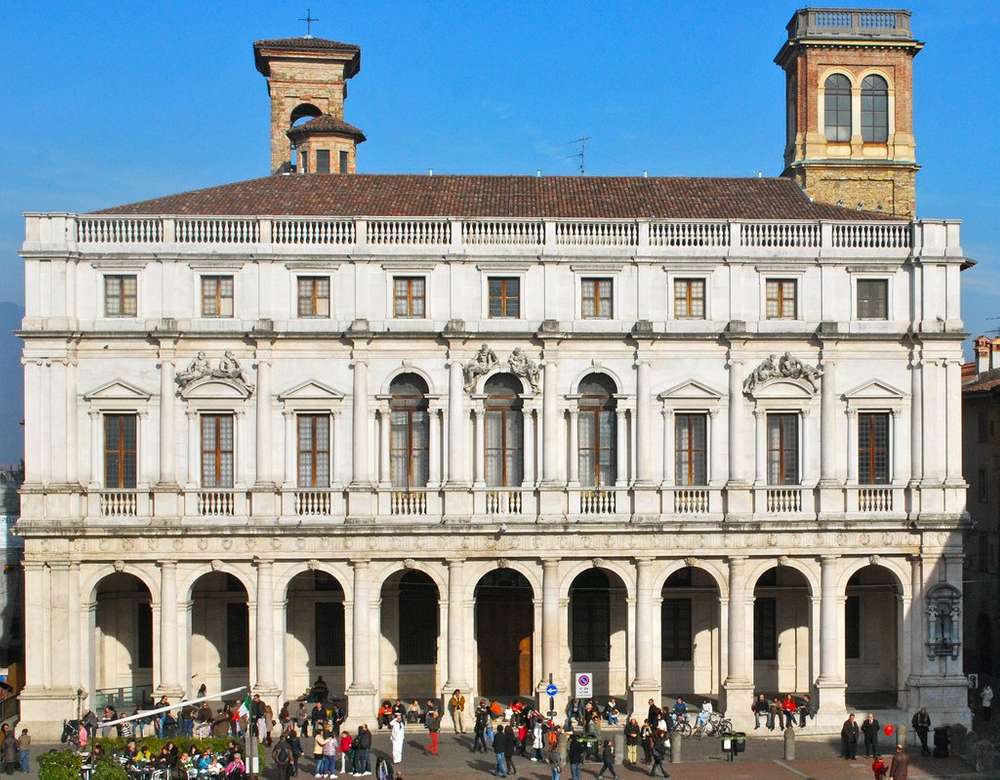 Bergamo Stadthaus Lombardei Online-Puzzle