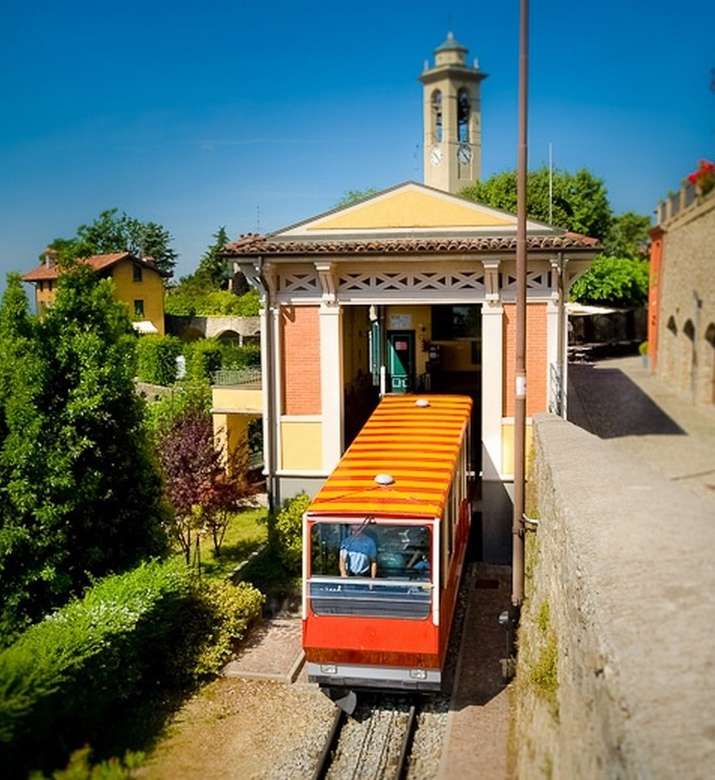 Bergamo city cable car Lombardy online puzzle