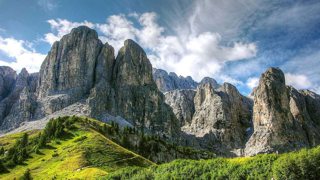 Dolomiterna i Sydtyrolen pussel på nätet