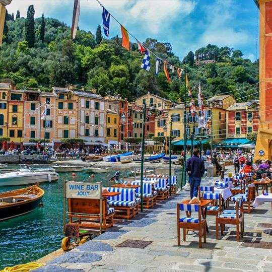 Portofino-regionen i Ligurien pussel på nätet