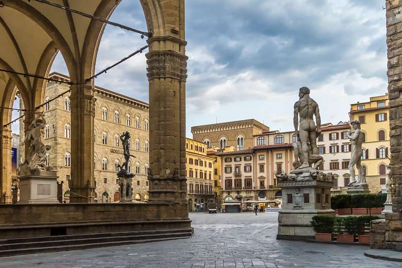 Флоренція Пьяцца делла Синьоріна Тоскана пазл онлайн