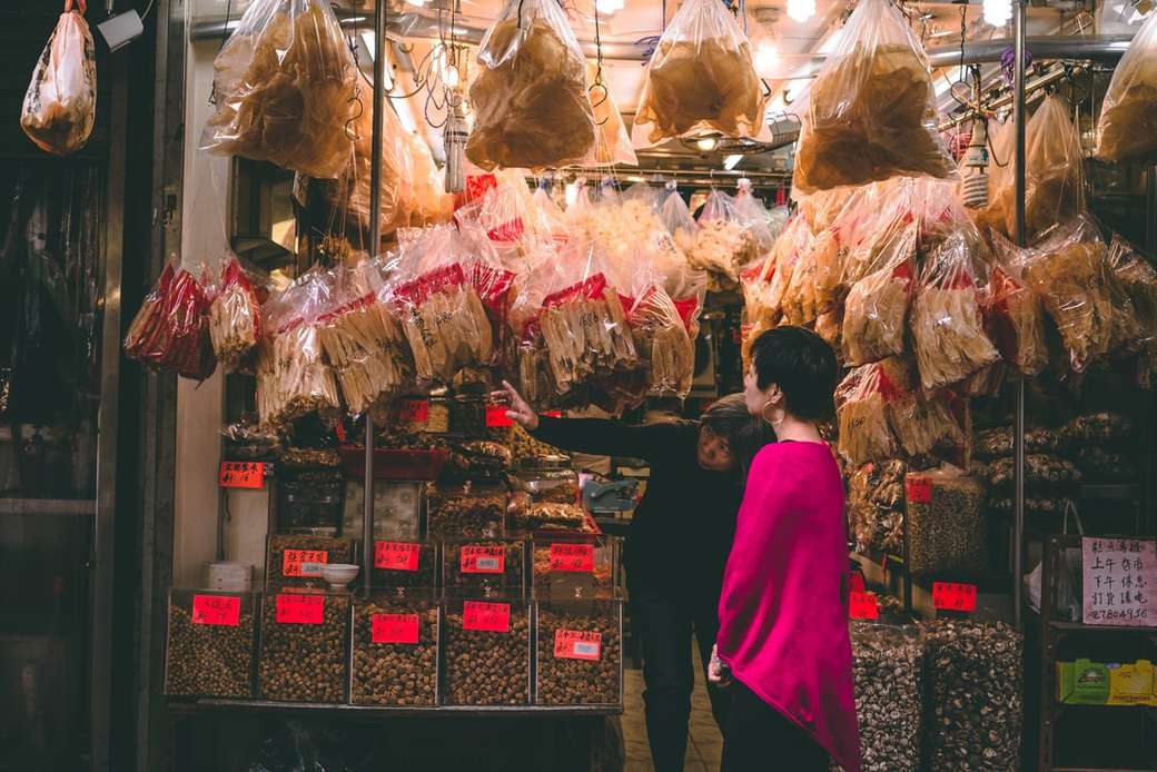 Гонконгський вуличний ринок онлайн пазл