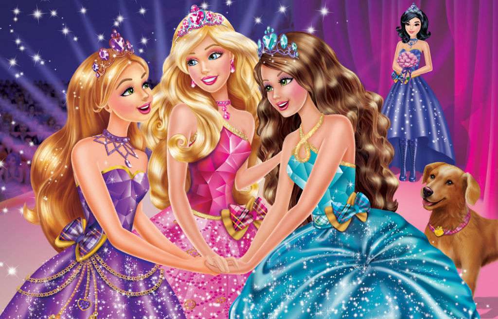 Barbie och prinsessornas akademi pussel på nätet